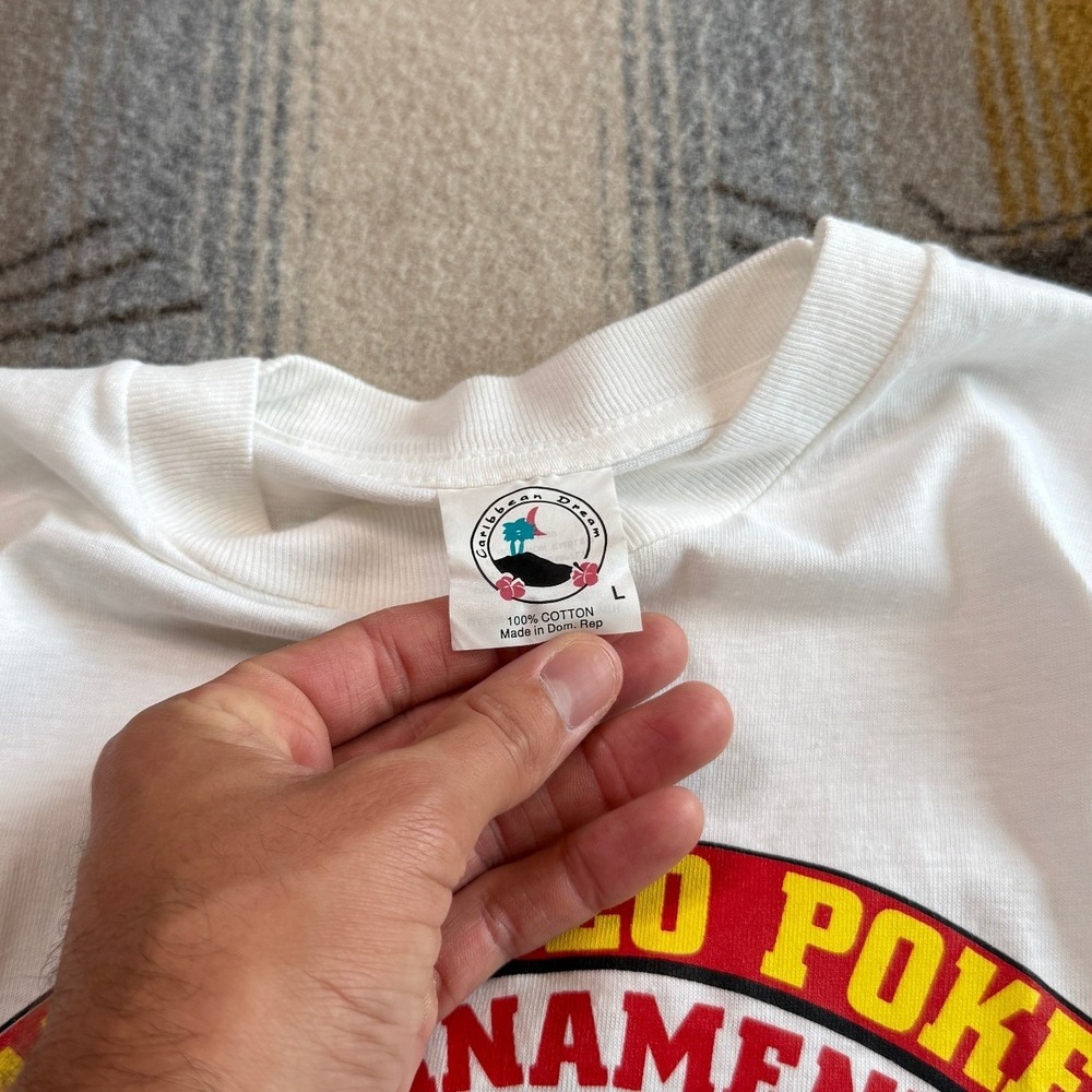 Vintage Imperial Palace Las Vegas Video Poker Quick Draw T-Shirt Mens L White - Picture 2 of 6